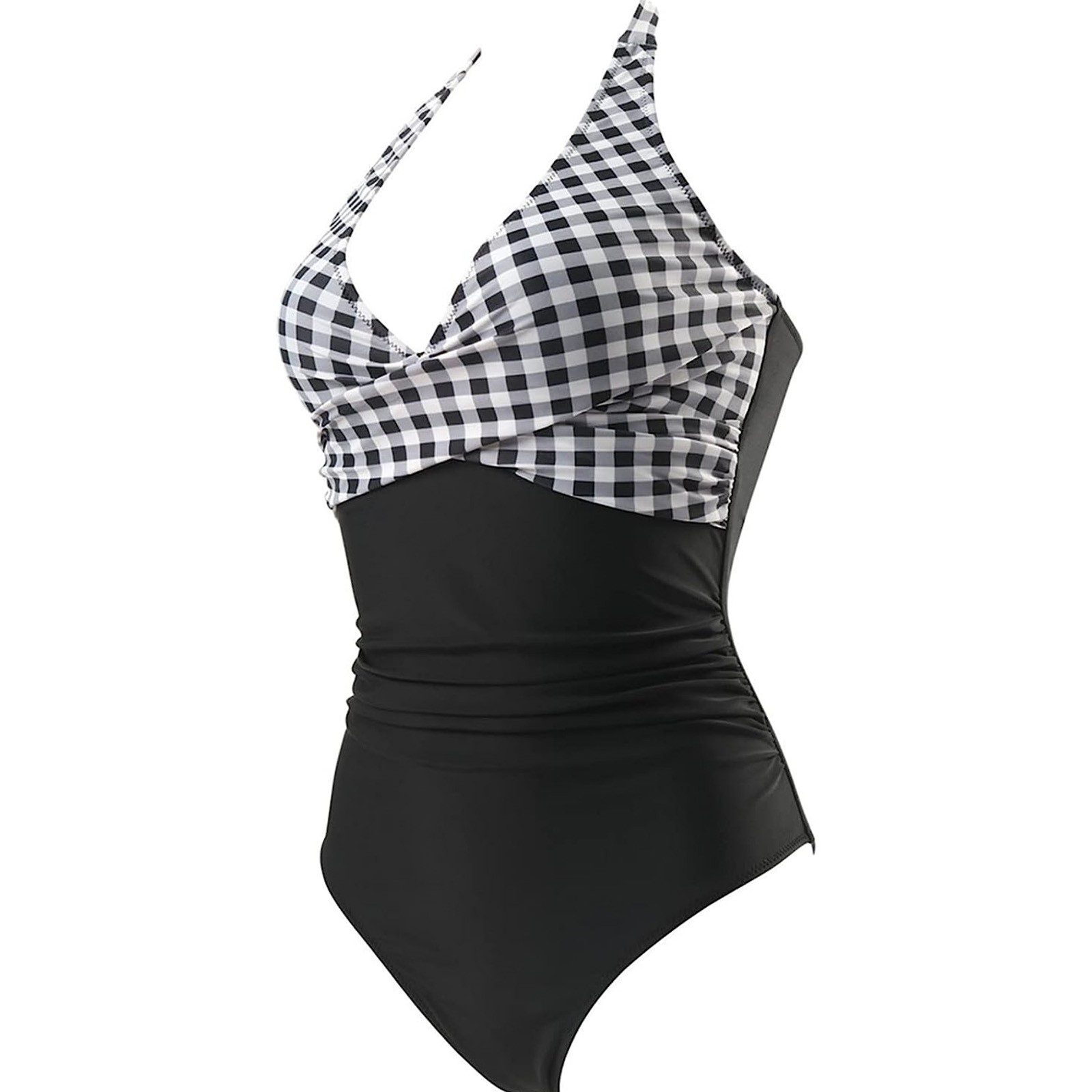 thumbnail image 4 of WILLBEST Traje de Baño Para Mujer, Traje de Baño de Una Pieza Con Estampado de Color, Sin Espalda, Con Tirantes Para El Cuello, Traje de Baño Para Mujer, 4 of 8